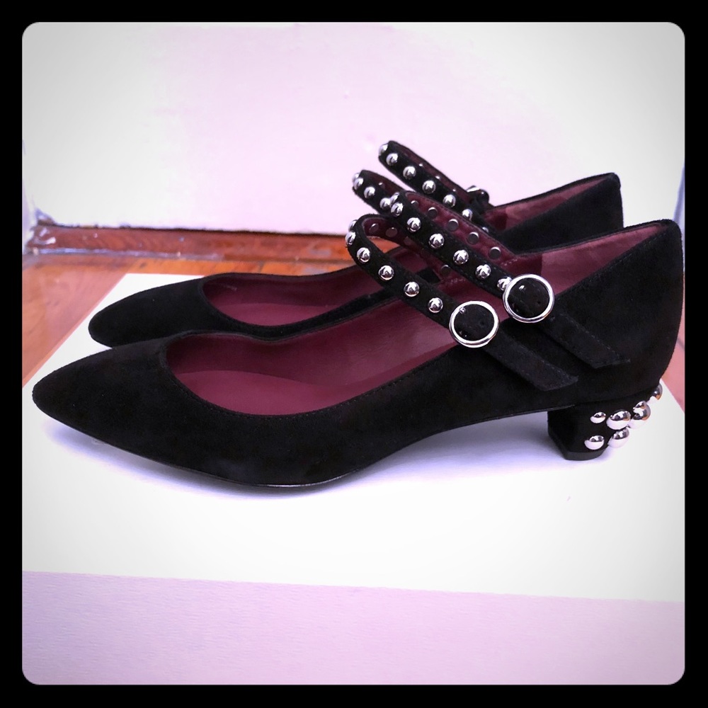 Marc Jacobs Studded Mary Jane Kitten Heels